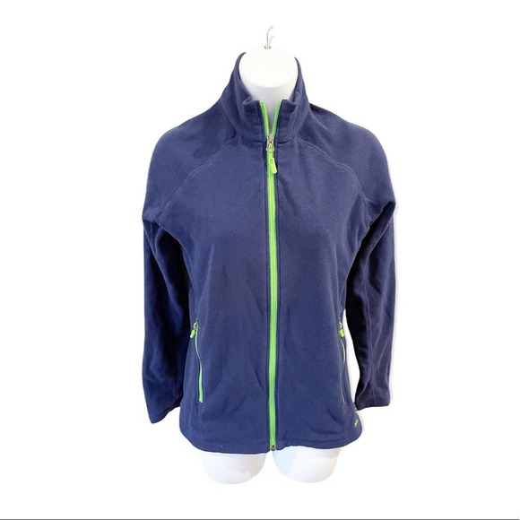 Marmot Jackets & Blazers - Marmot Fleece Long Sleeve Full Zip Jacket Blue with Green Accents Size Medium